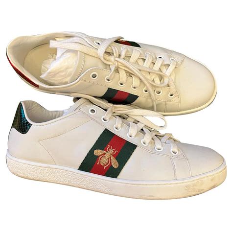 gucci trainer with bee|Gucci bee trainers women's.